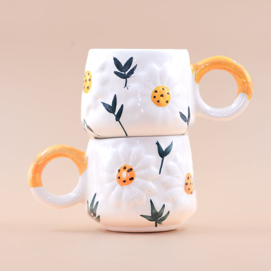 Floral White Cup