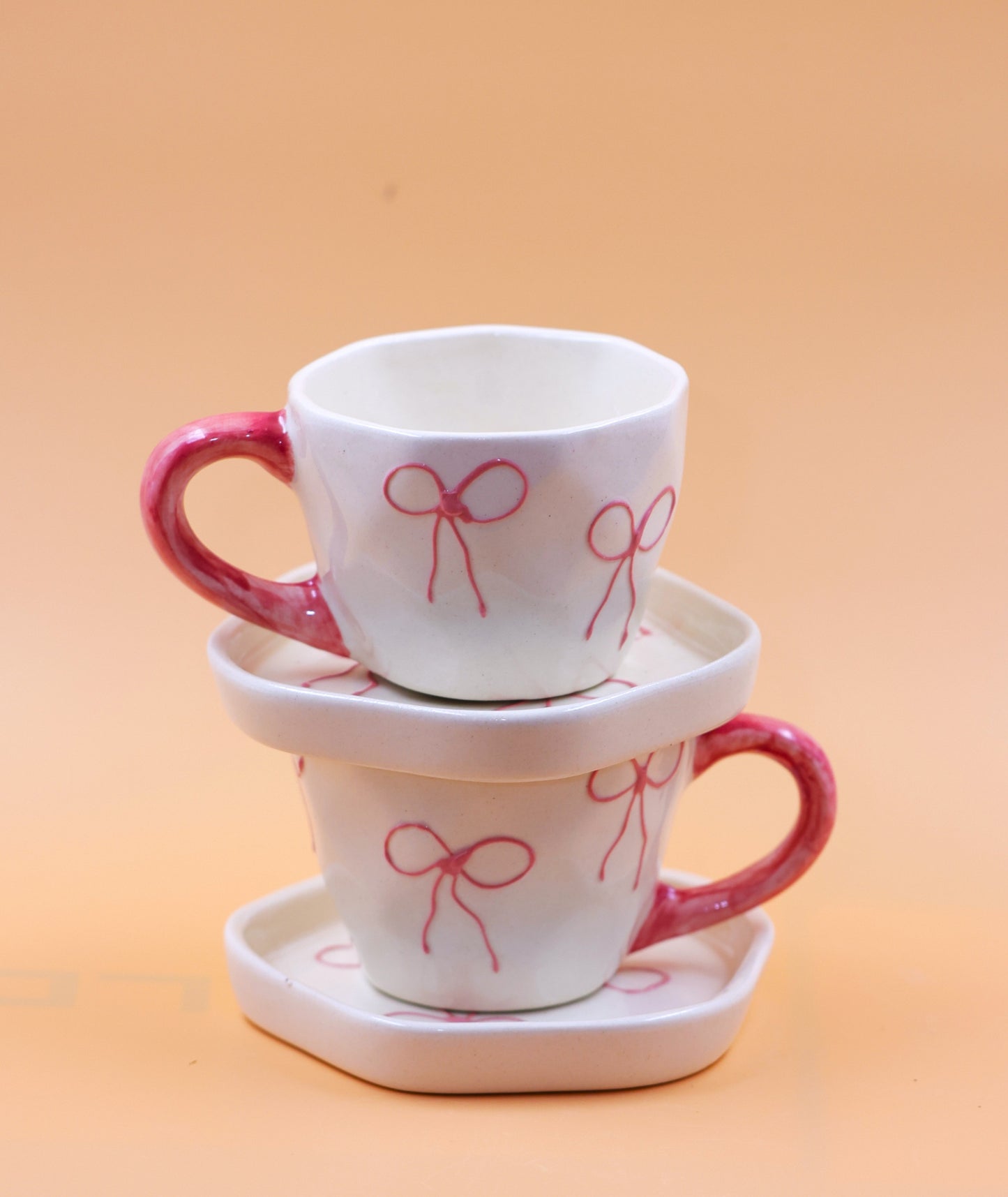 Pink Bow Cup and Saucer