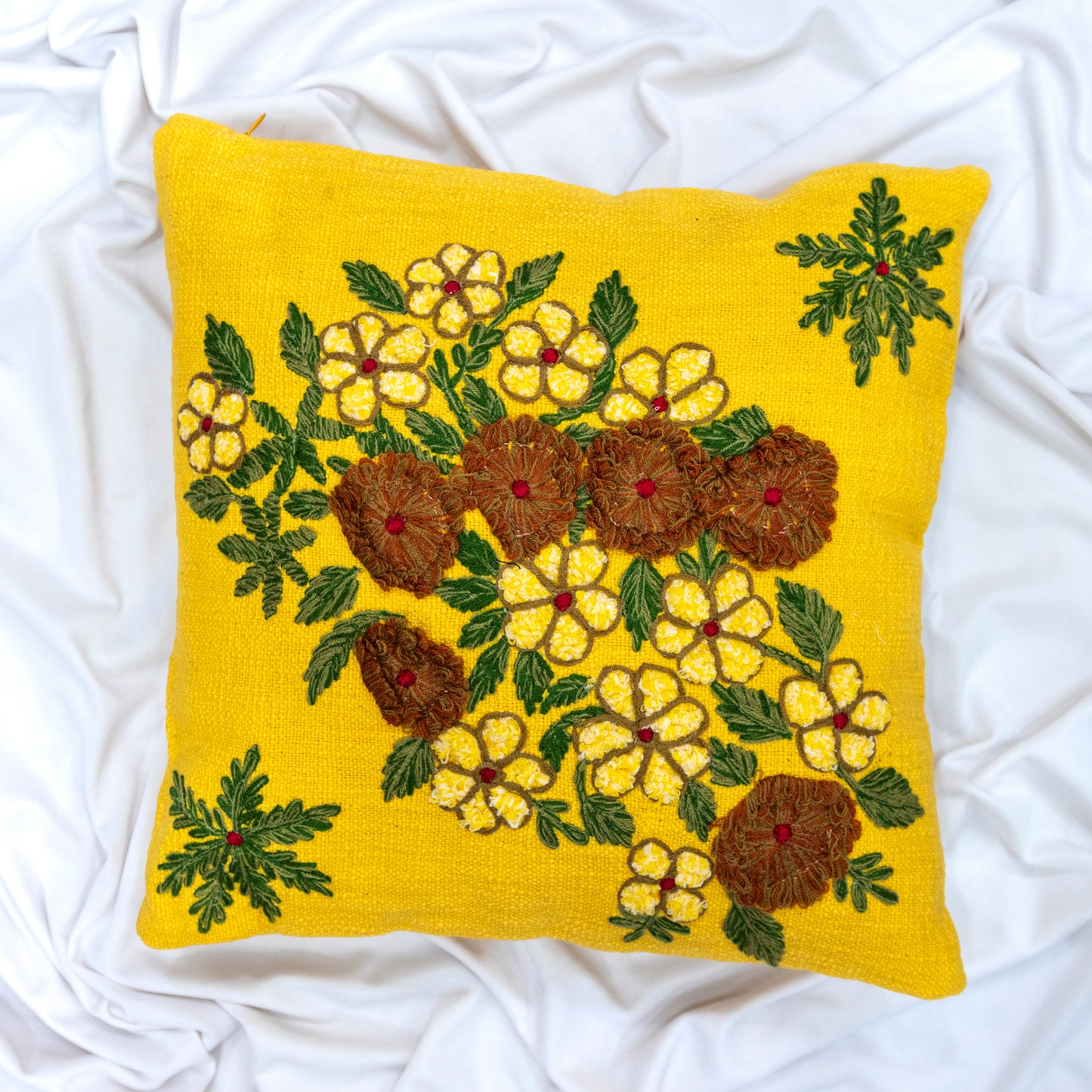 Cushion Cover Mustard Bloom