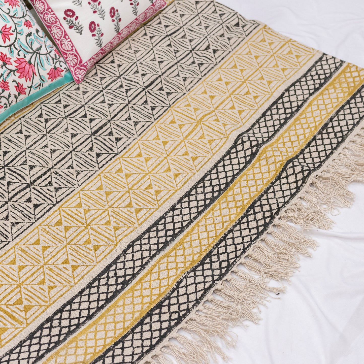 Cotton Rug Boho Tiles