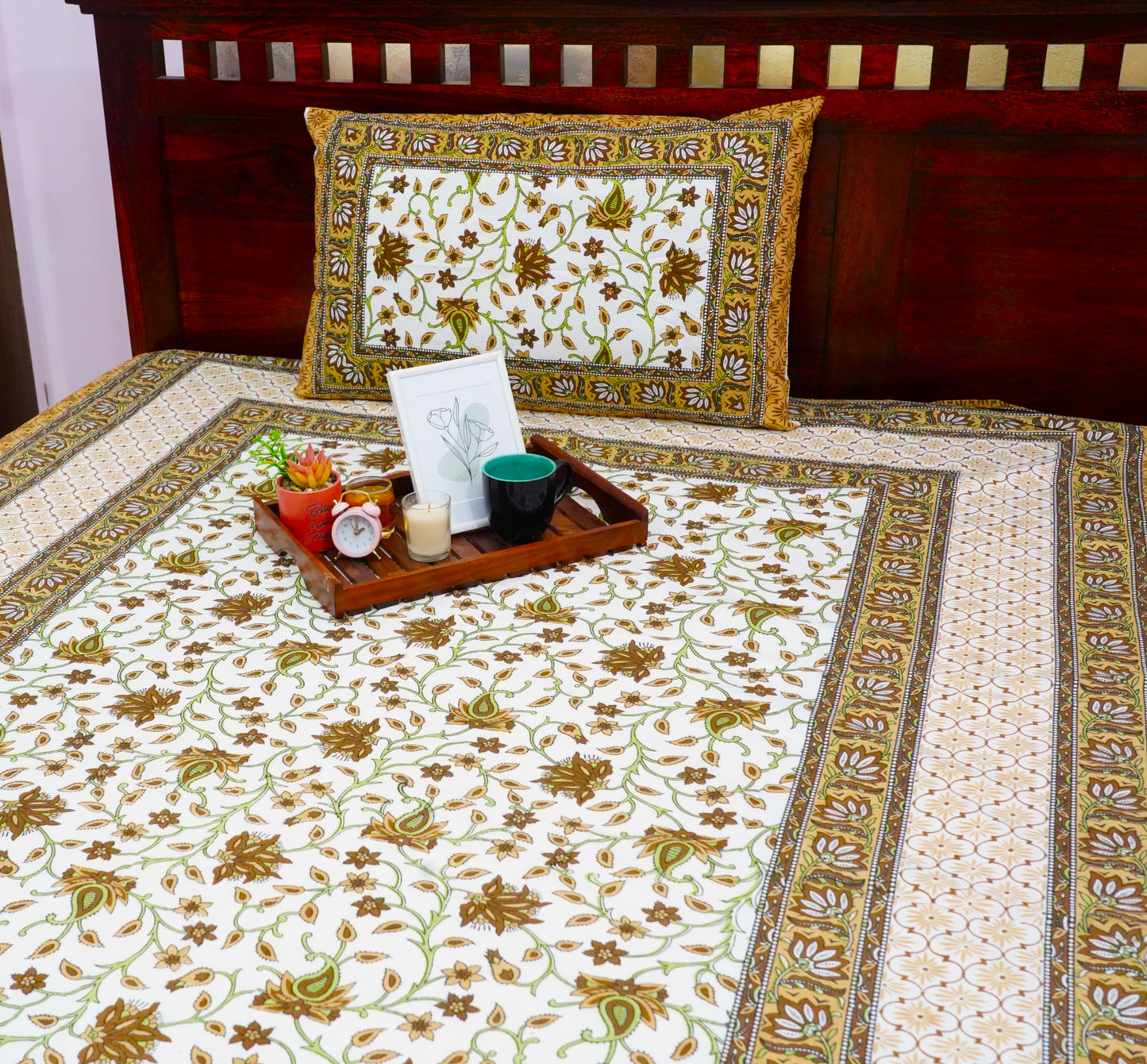 Single Bedsheet Sage Blossom (60x90 inches)