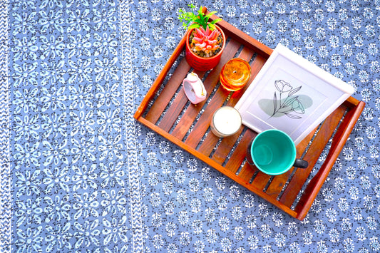 Single Bedsheet Blue Batik (60x90 inches)