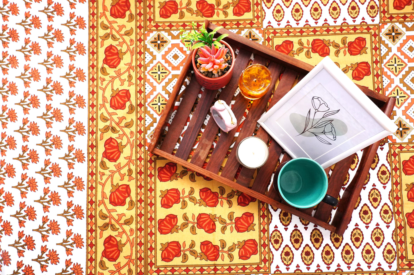 Single Bedsheet Vintage Spice (70x100 inches)