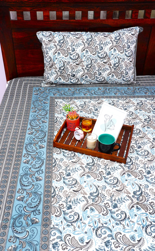 Single Bedsheet Grey Twirl (60x90 inches)