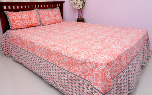 King Bedsheet Tangerine Garden (108x108 inches)