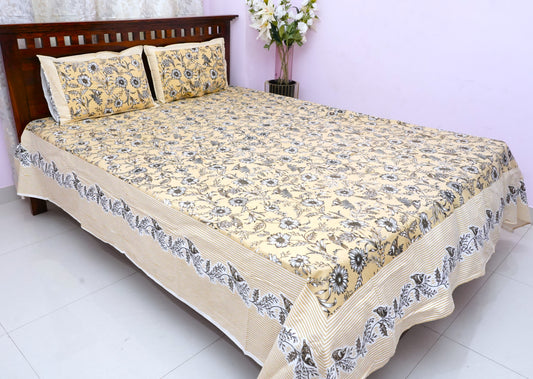 Queen Bedsheet Brown Sparrow (90x100 inches)