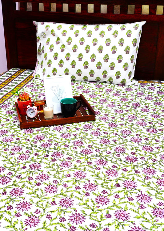 Single Bedsheet Lavender Bloom (60x90 inches)