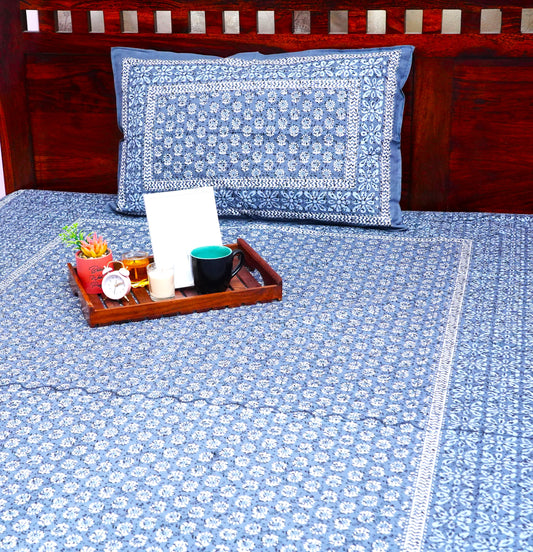 Single Bedsheet Blue Batik (60x90 inches)