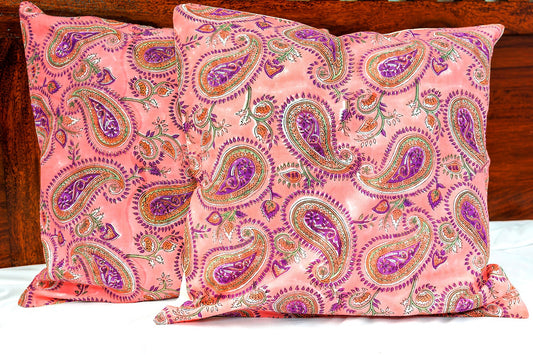 Ethnic Red Cotton Cushion Cover